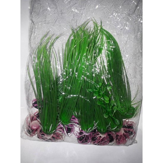 Champion Plastic Decoration Plant 8 Inches for Aquarium (Pack Of 10)