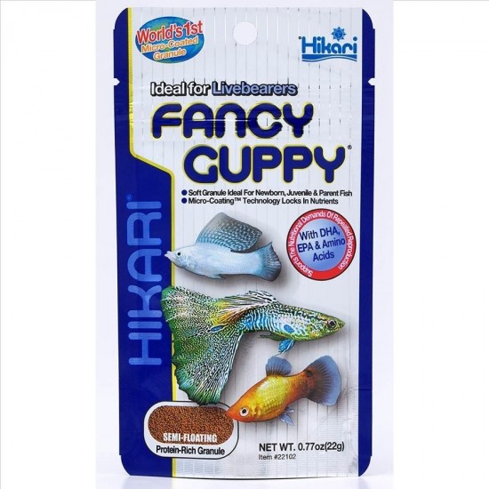 HIKARI Tropical Fancy Guppy | 22g | Specialized food for Live Bearer Fish - Expiry - 2023