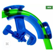 Aquarium Fish Tank Blue Plastic Water Hose Tube Fixing Holder Clip with Screw Type Knob Pack of 1