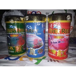 XO Humpy Head + Ever Red + Starry Ocean Free Flower Horn Fish Food 280ml Each