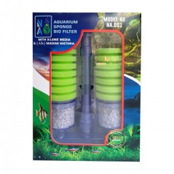 Aquarium Sponge Bio Filter with X-Long Media & (X-Bac) Seeding Bacteria -NA-001