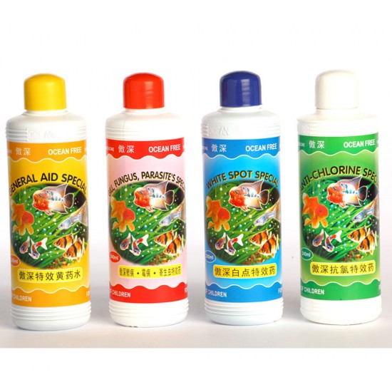 Ocean Free Treatment Kit (240 Milli Litre x pack of 4) | Total Kit for Aquarium