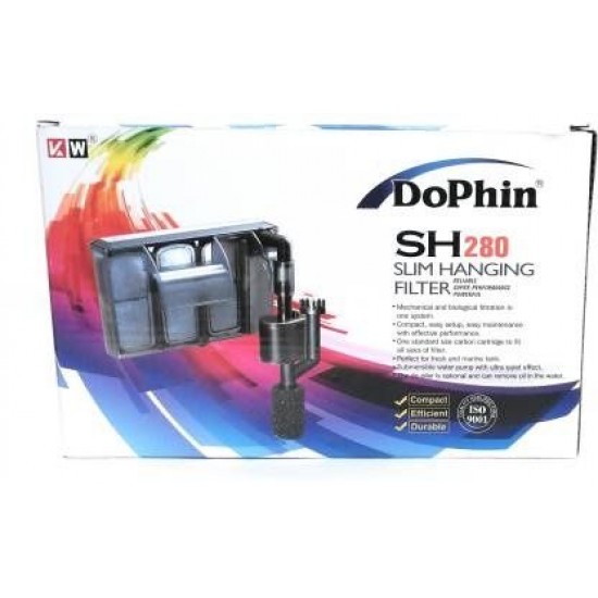 Dophin SH 280 Hang On Back Power Aquarium Filter  (Biological Filtration for Fresh Water)