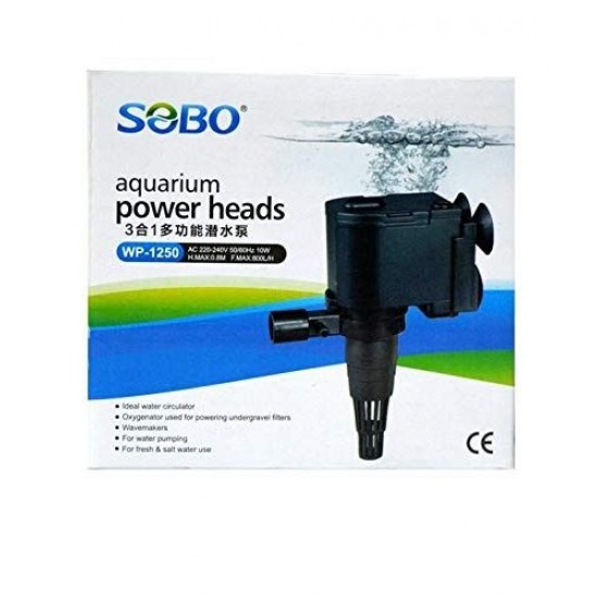 Sobo Aquarium Submersible Pump Power Head (WP-1250, 10W, Flow Max. 800L/H)