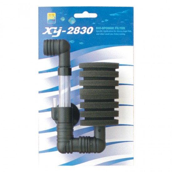 XINYOU XY-2830 Black Aquarium Fish Tank Air Driven Bio Sponge Filter, Black